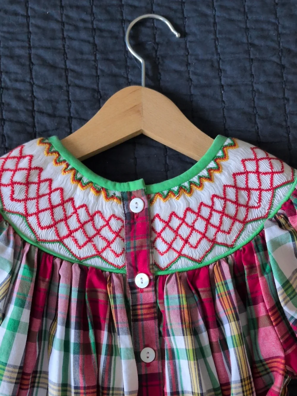 Babeeni Plaid Smoked Christmas Dress Sz.2